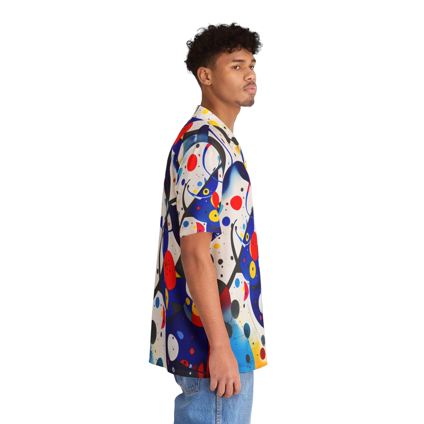 Abstract Art, Men's Hawaiian Shirt, Inspired by Miro