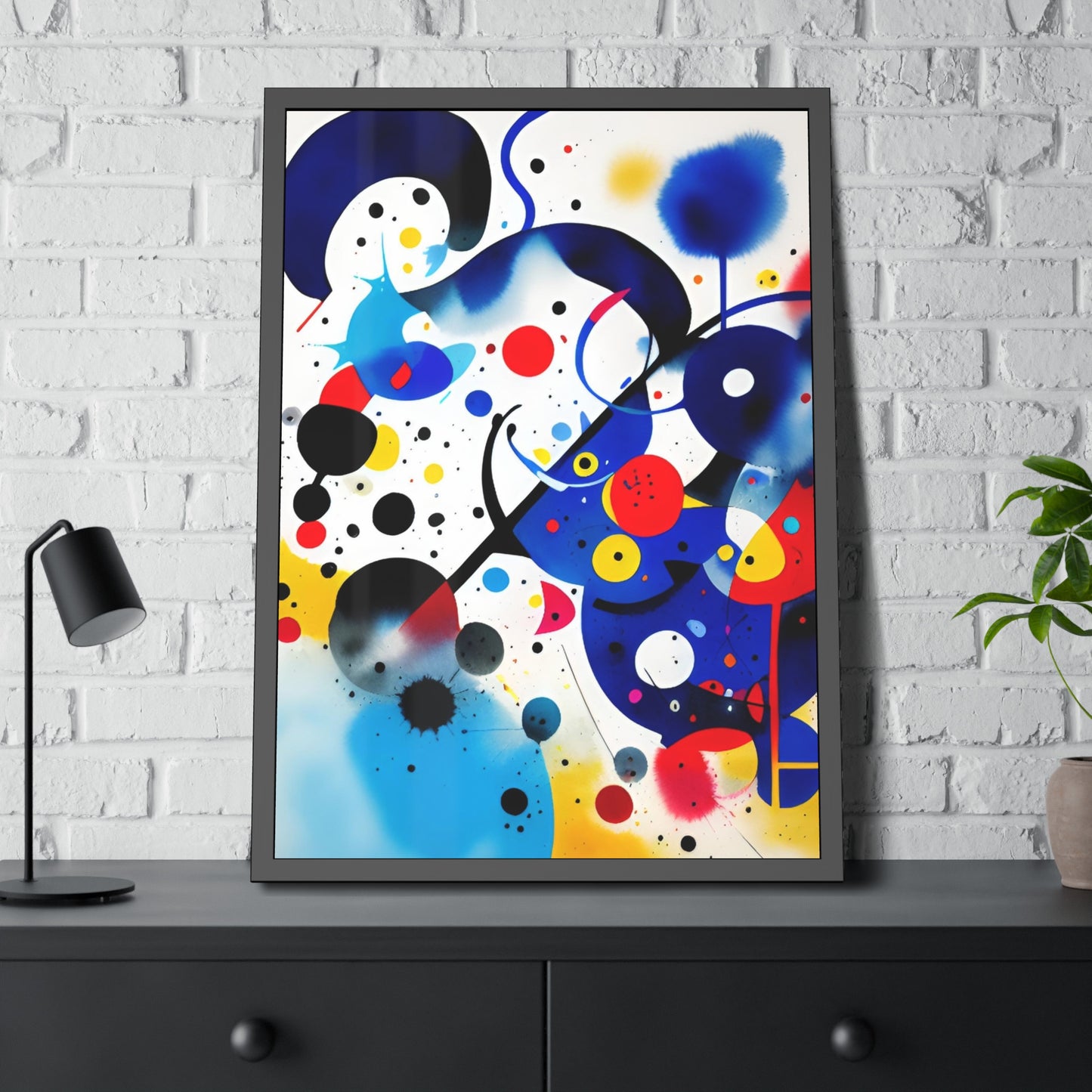 Framed Paper Poster, Inspired by Miro