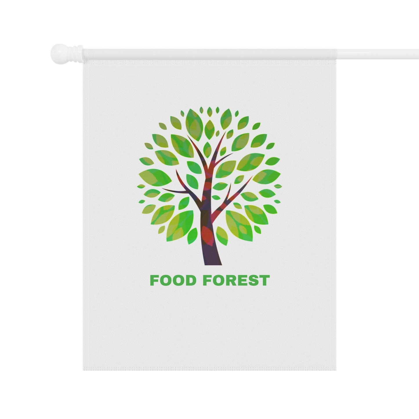 FOOD FOREST Garden & House Banner, White