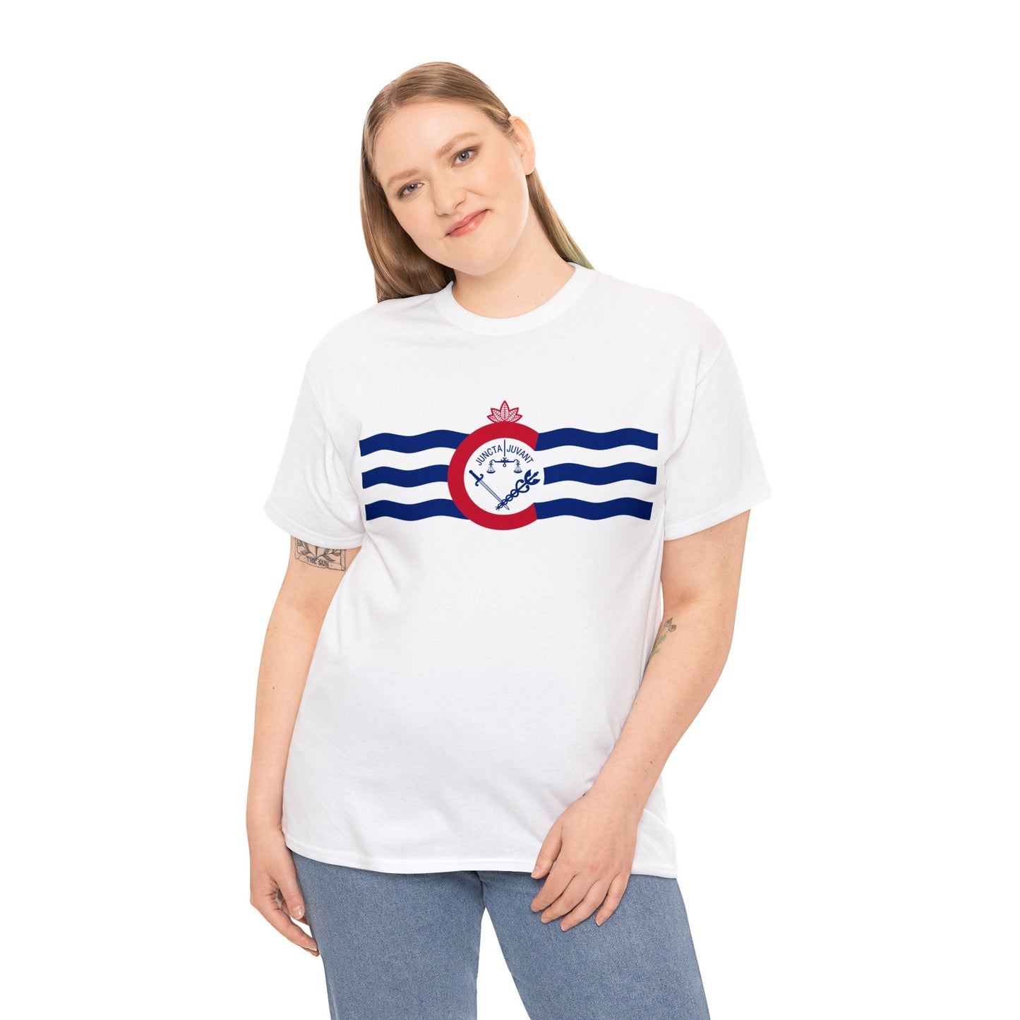 Cincinnati Flag, Unisex Heavy Cotton Tee