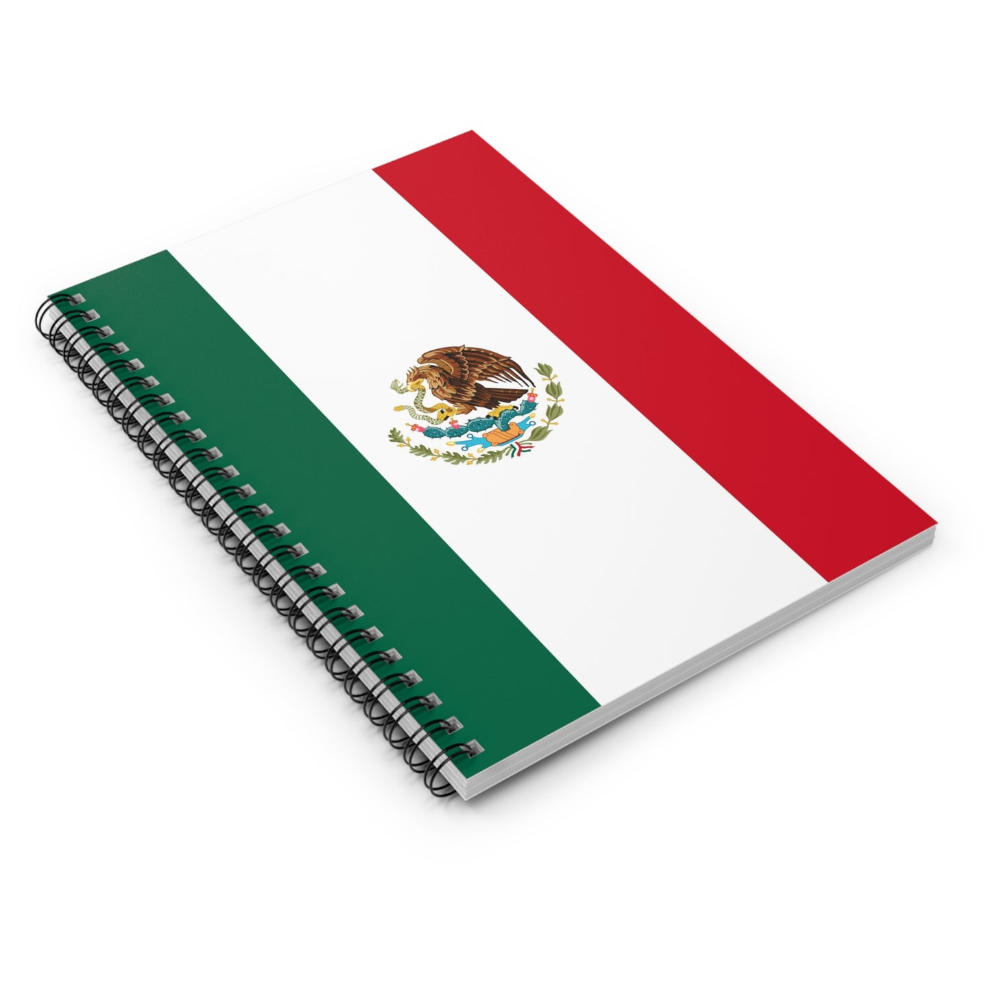 Mexican Flag, Spiral Notebook, Ruled Line