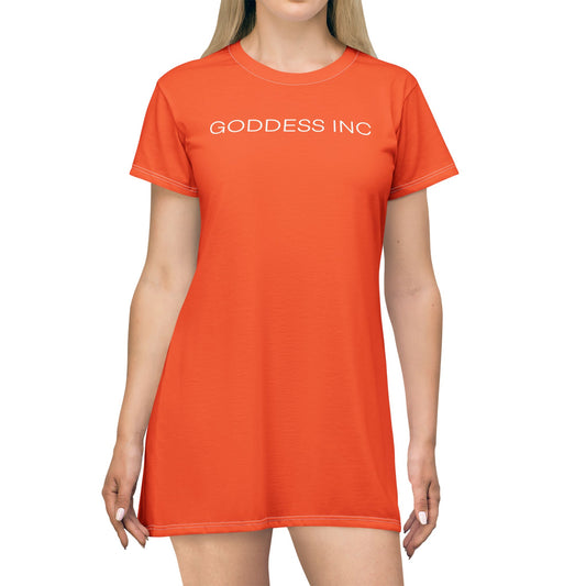 GODDESS INC T-Shirt Dress, Orange