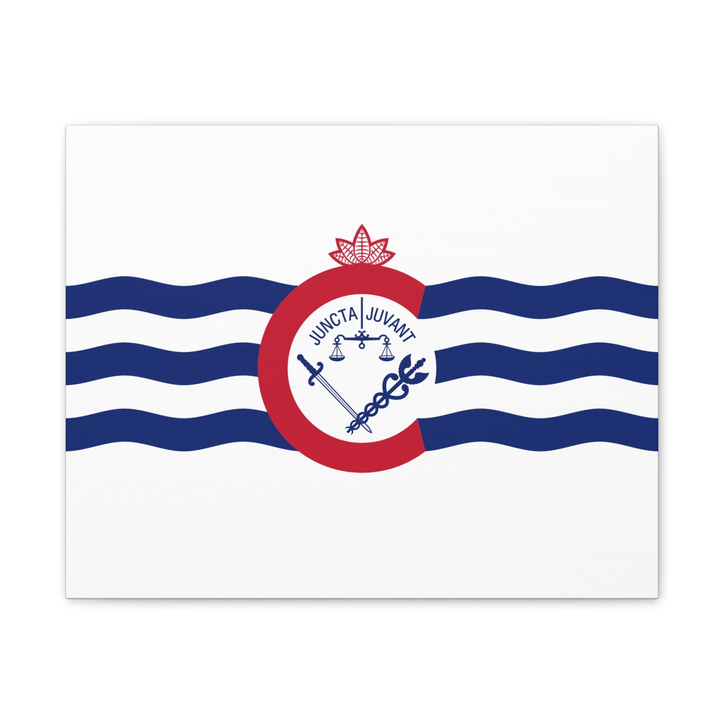 Cincinnati Flag, Canvas Stretched, 0.75"