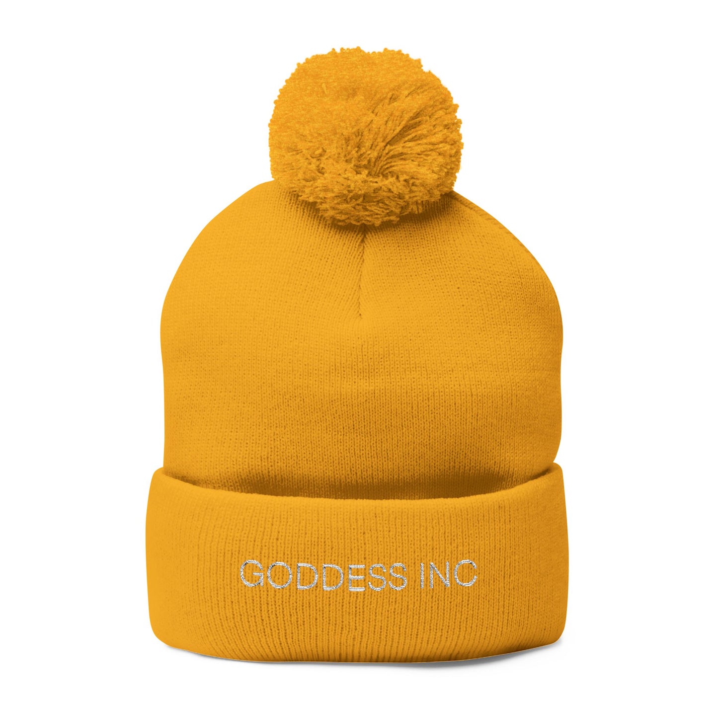 Goddess Inc, Pom-Pom Knit Cap (Embroidery)