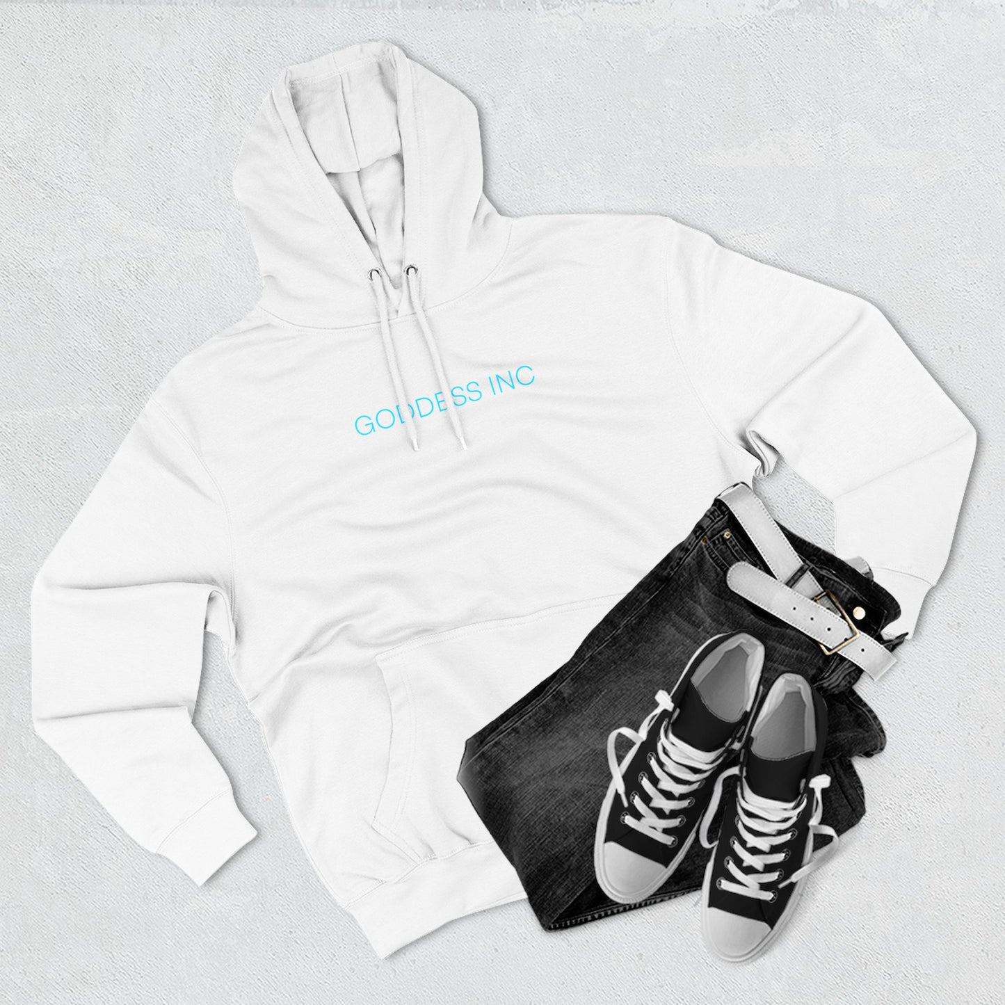 GODDESS INC Three-Panel Fleece Hoodie