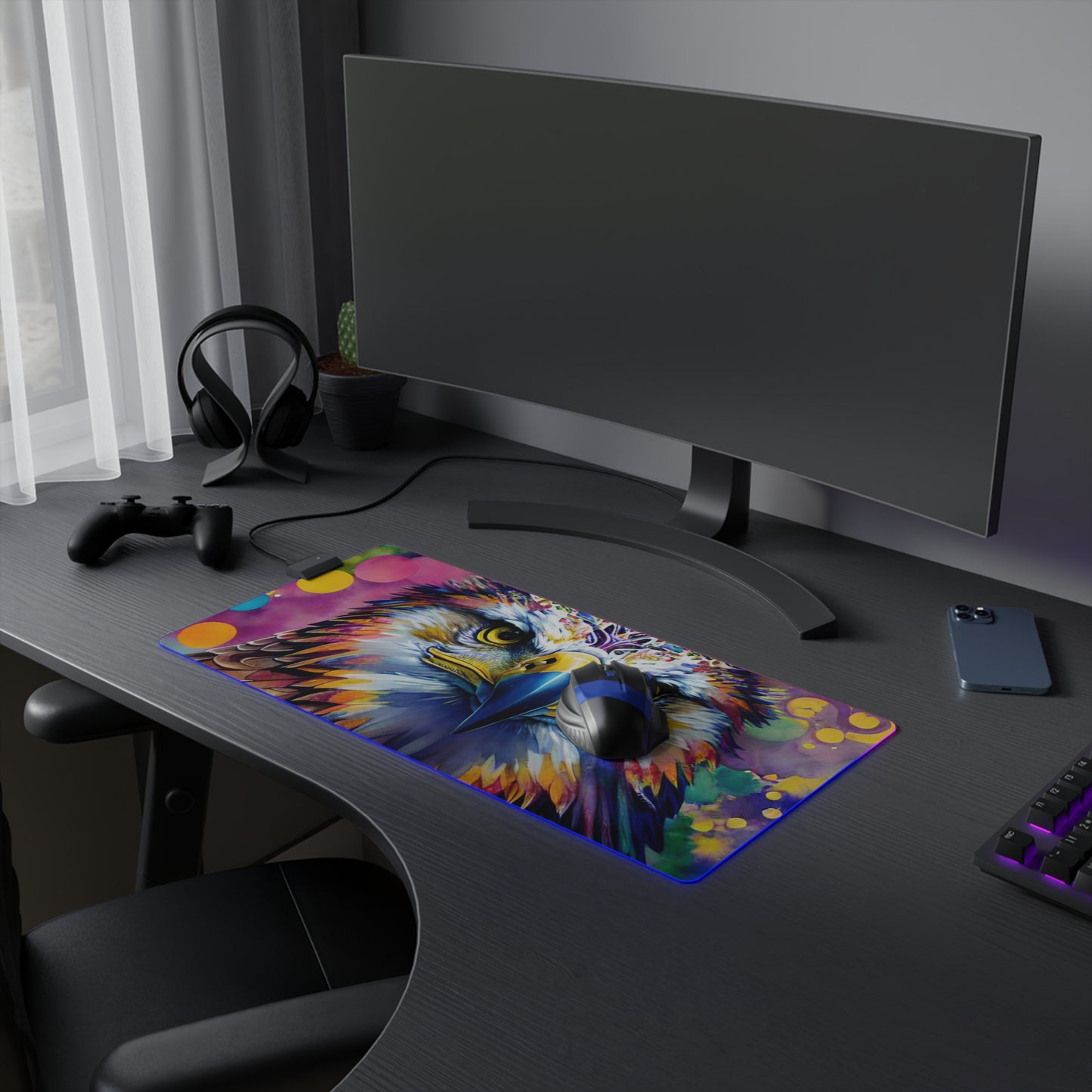 Eagle, LED Gaming Mouse Pad