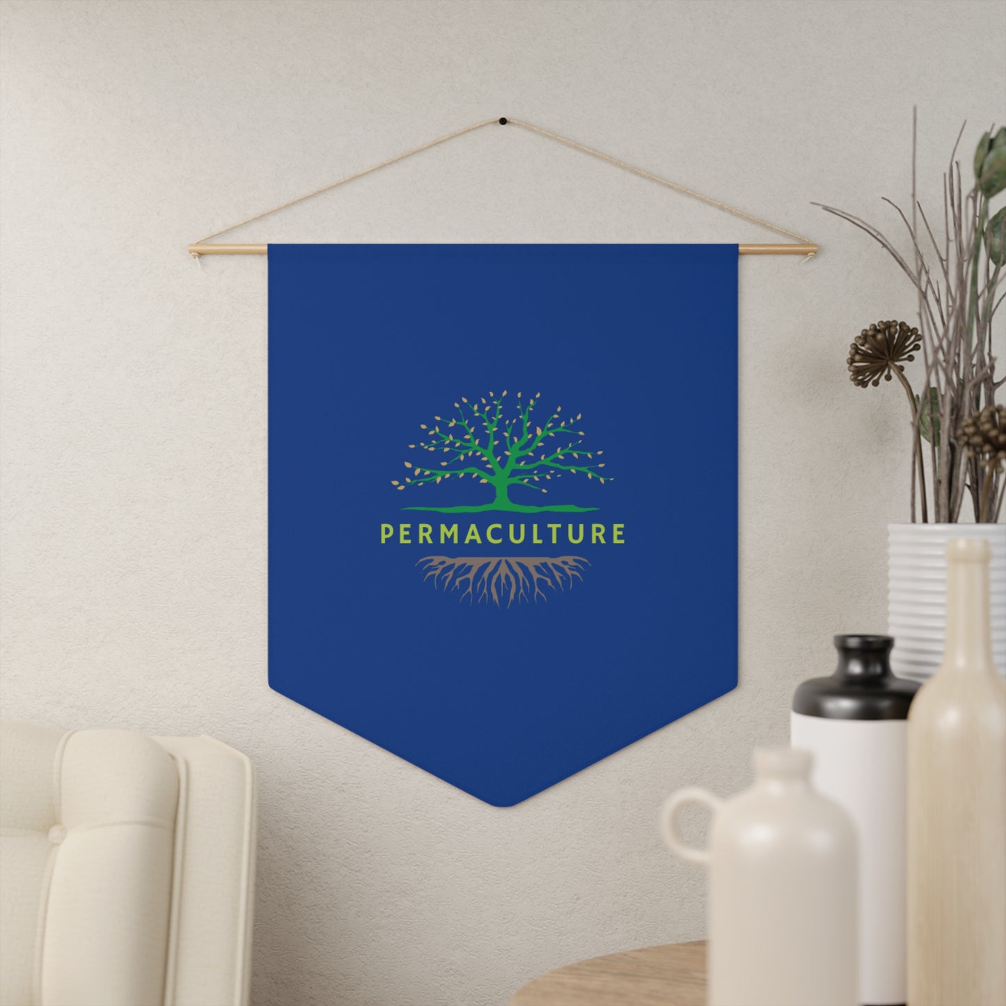 Permaculture Pennant, Blue