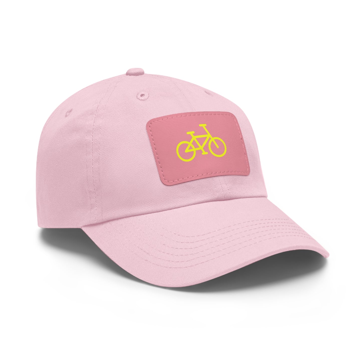 BIKE, Dad Hat with Leather Patch (Rectangle)