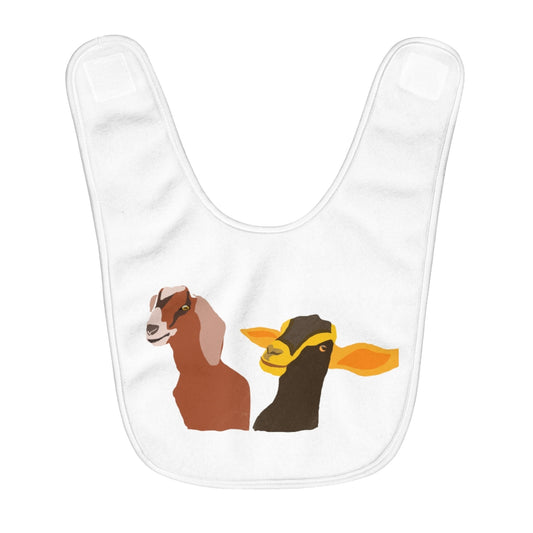 Goats - Fleece Baby Bib