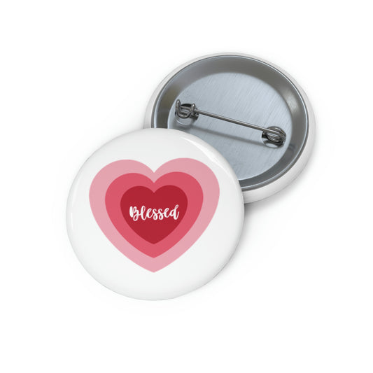 Blessed Heart Pin Button