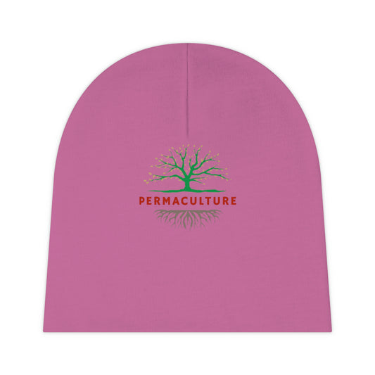 Pink Baby Beanie - Permaculture