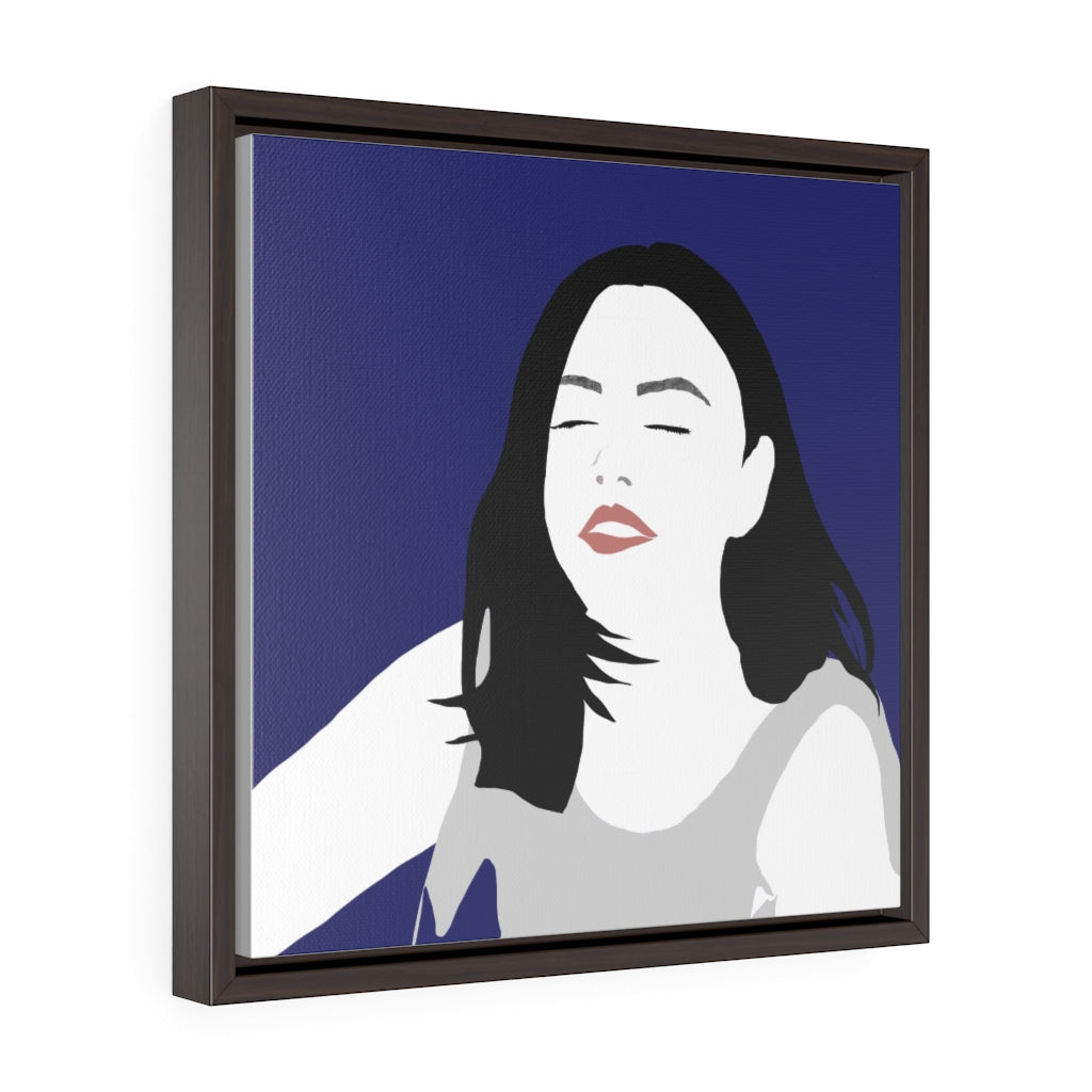 Female Figure - Square Framed Premium Gallery Wrap Canvas