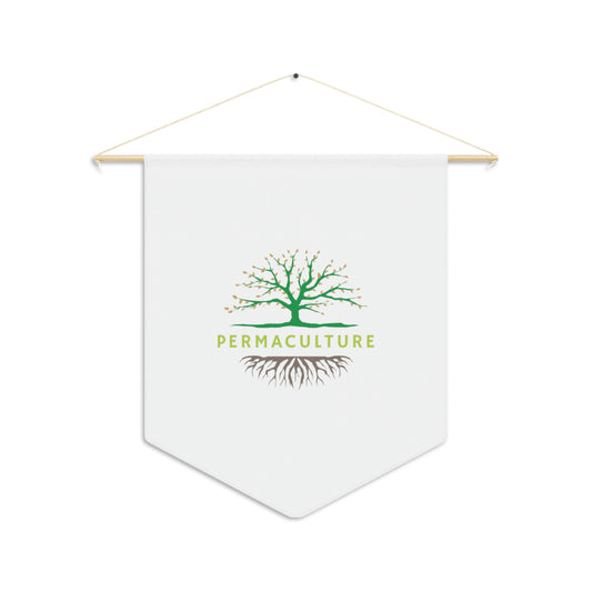 Permaculture Pennant - White