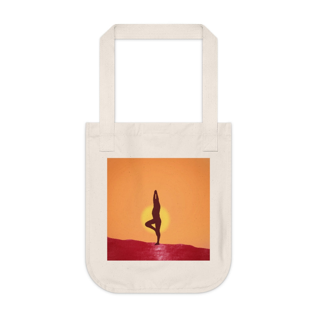 Organic Canvas Tote Bag - Morning Yoga
