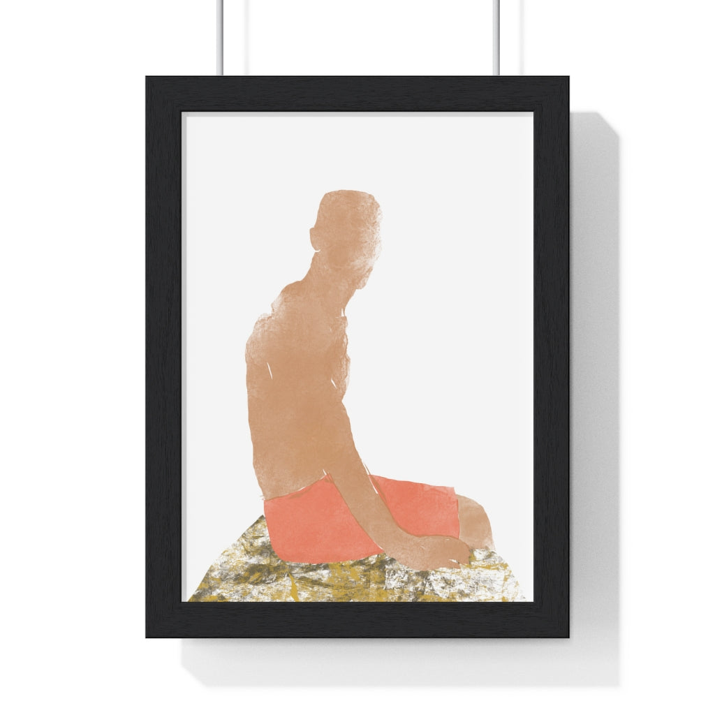 Male Figure - Premium Framed Vertical Poster