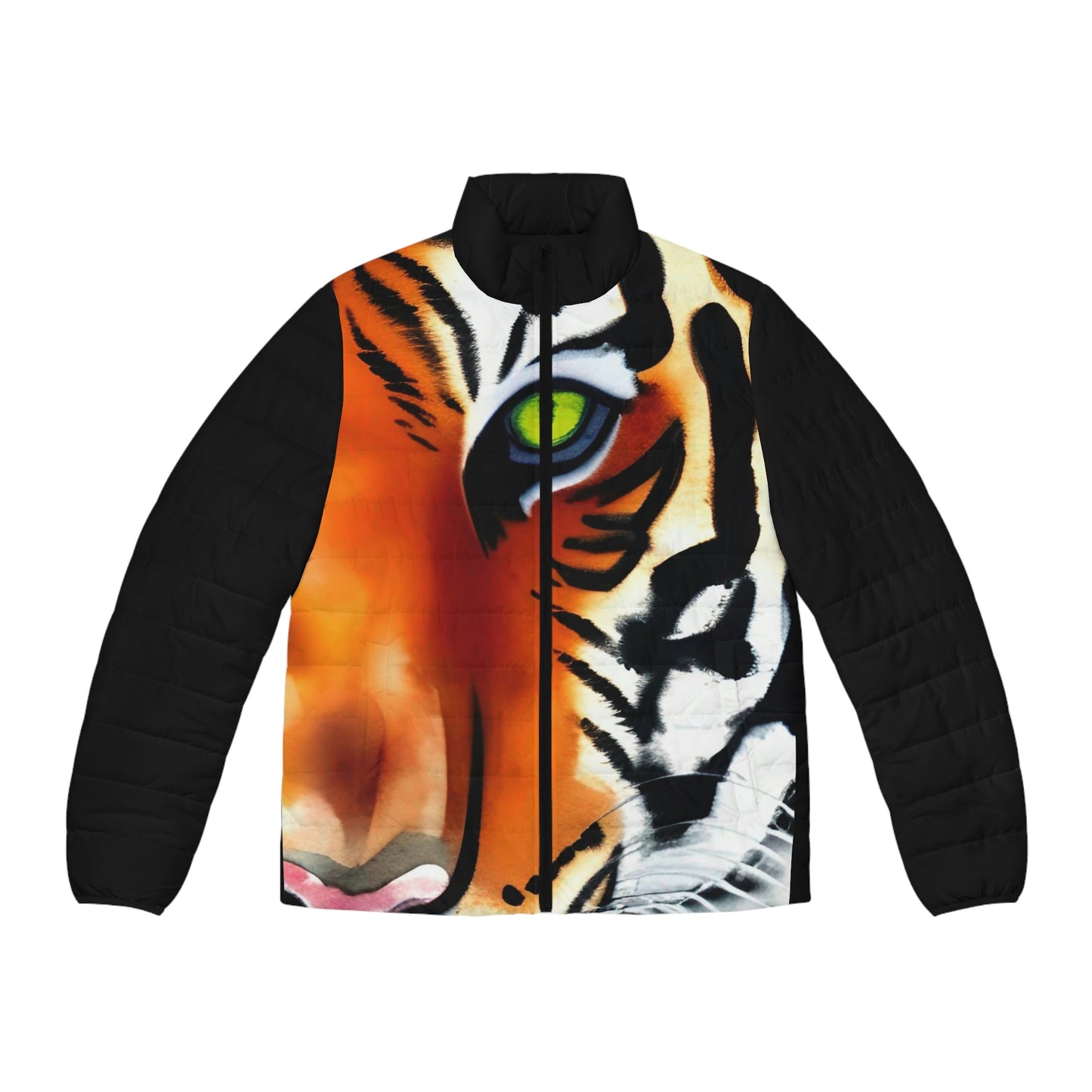 TIGER - Men's Puffer Jacket (One-sided Print)