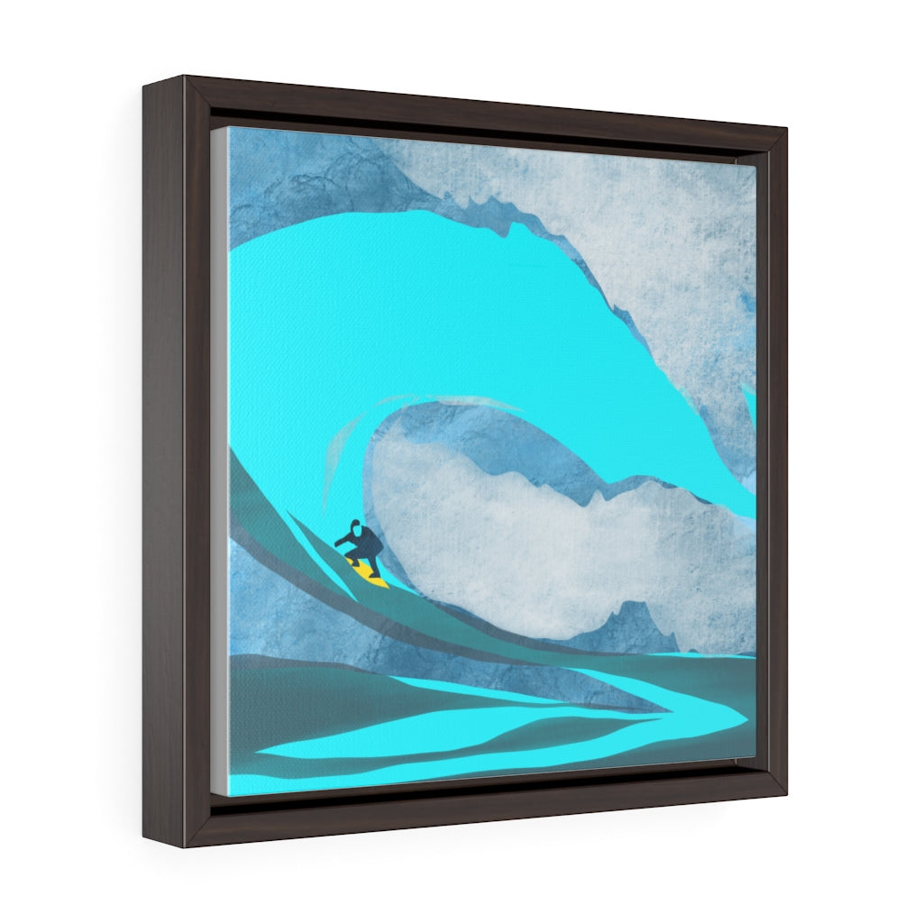 Surfing - Square Framed Premium Gallery Wrap Canvas