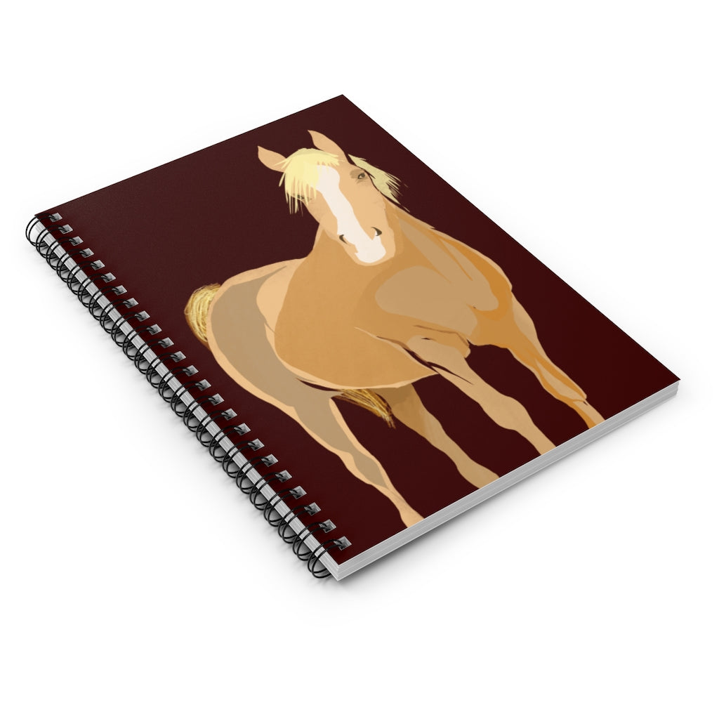 Horse Design - Spiral Notebook - Ruled Line