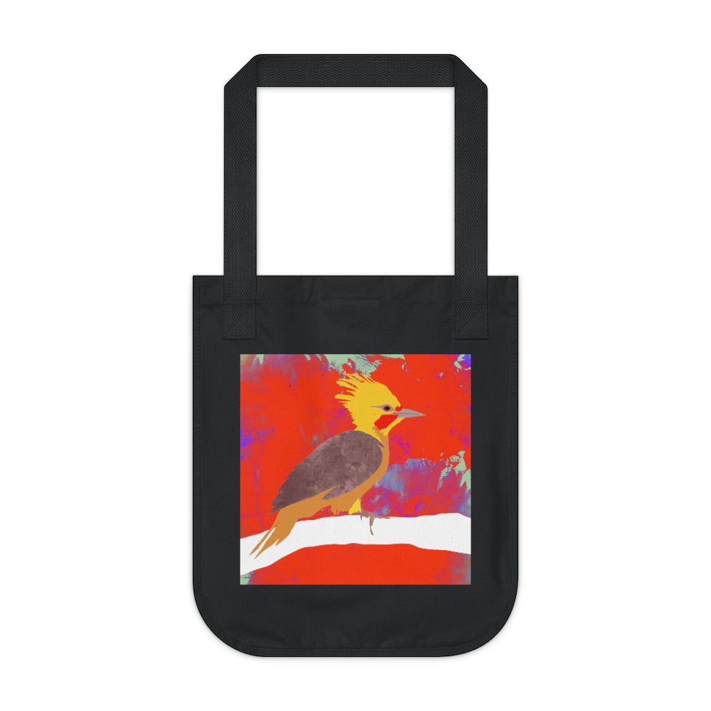 Organic Canvas Tote Bag - Bird Design