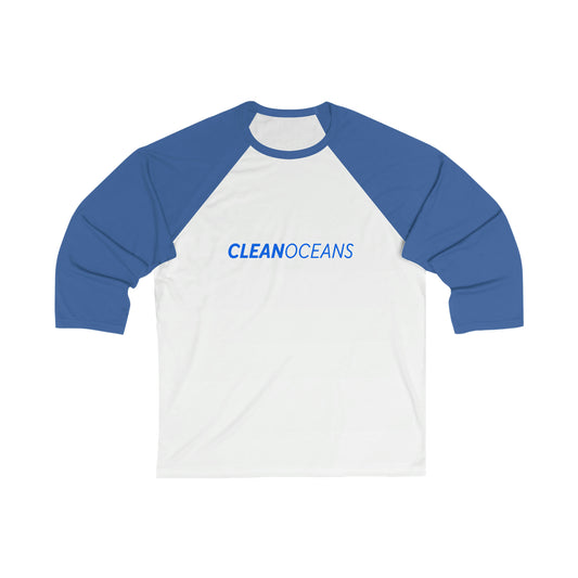 CleanOceans - 3\4 Sleeve Baseball Tee