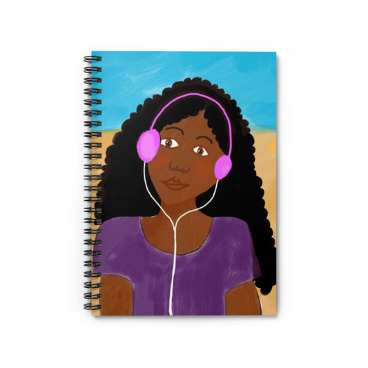 African-American Girl - Spiral Notebook - Ruled Line