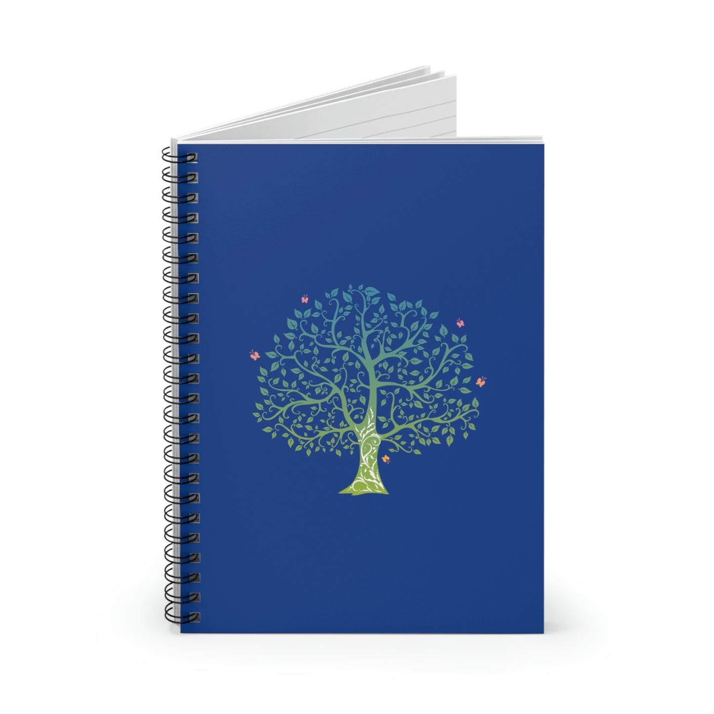 Tree of Life - Spiral Notebook - Ruled Line - Blue Cover