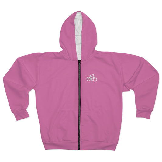 BIKE - Unisex Zip Hoodie - Pink