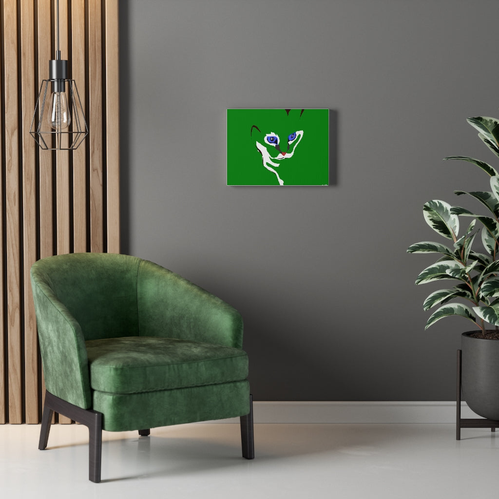 Cat Design - Green Canvas Gallery Wraps