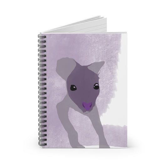 Baby Kangaroo - Spiral Notebook - Ruled Line