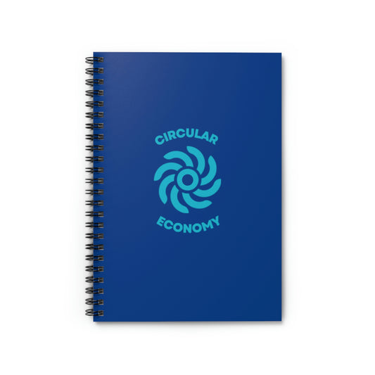 CIRCULAR ECONOMY - Spiral Notebook - Ruled Line - Blue Cover