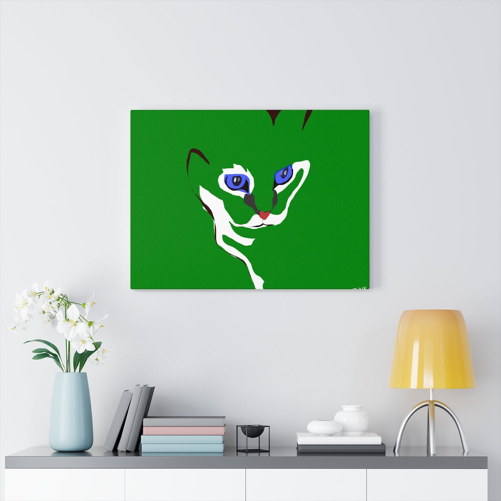 Cat Design - Green Canvas Gallery Wraps