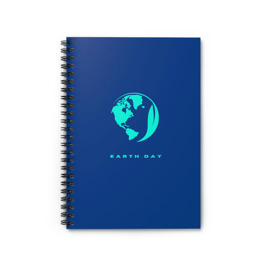 EARTH DAY - Spiral Notebook - Ruled Line - Blue Cover