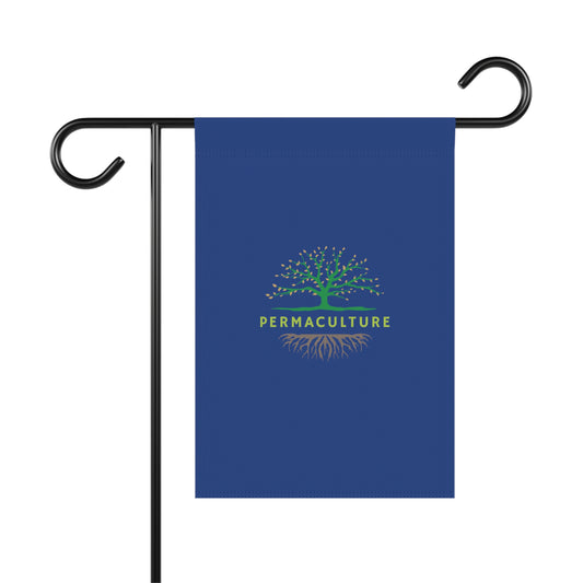 Permaculture - Garden & House Banner - Blue