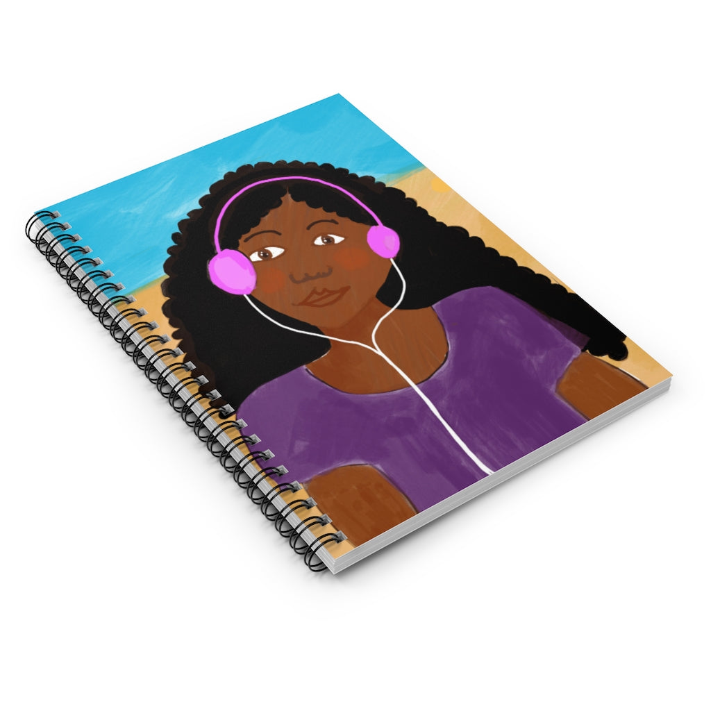 African-American Girl - Spiral Notebook - Ruled Line