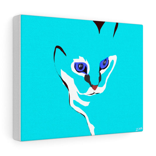 Cat Design - Blue Canvas Gallery Wraps