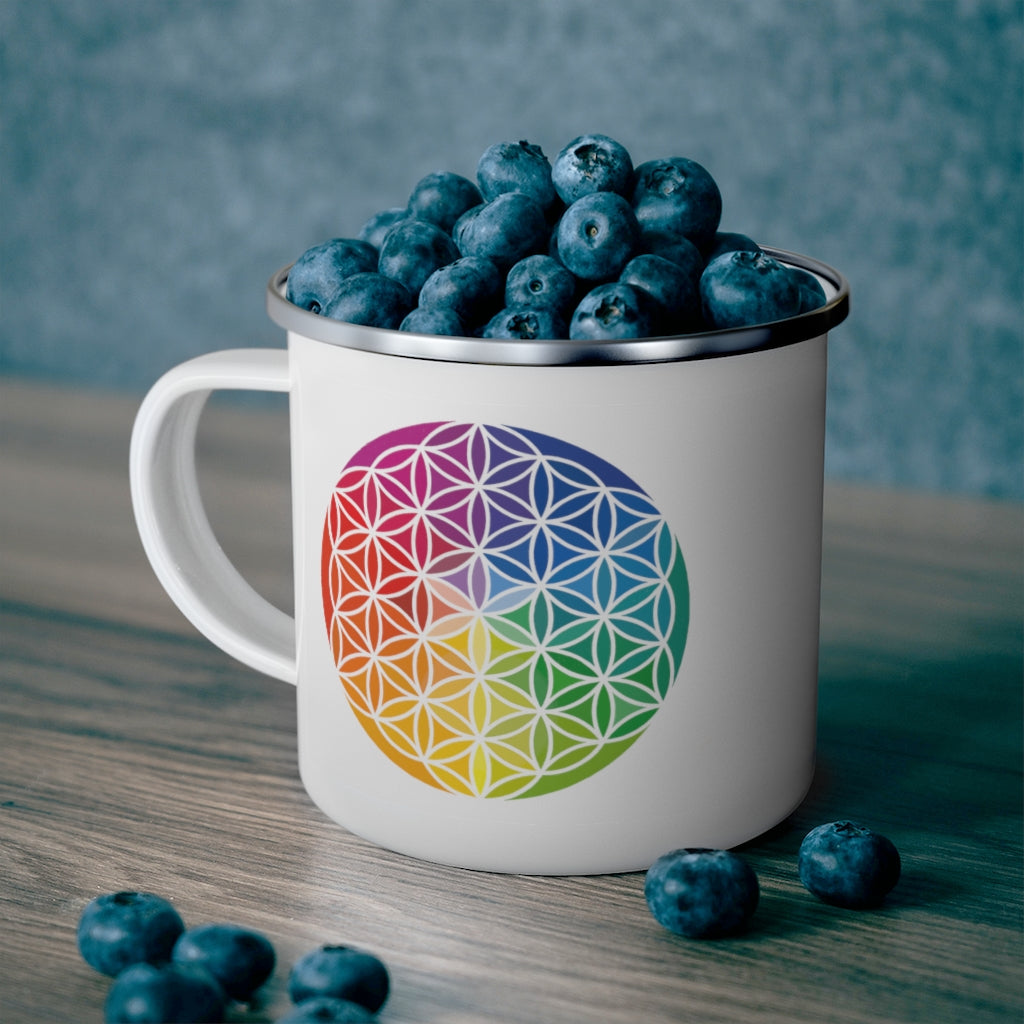 Enamel Camping Mug - Flower of Life