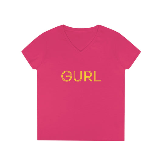 Ladies' V-Neck T-Shirt - GURL