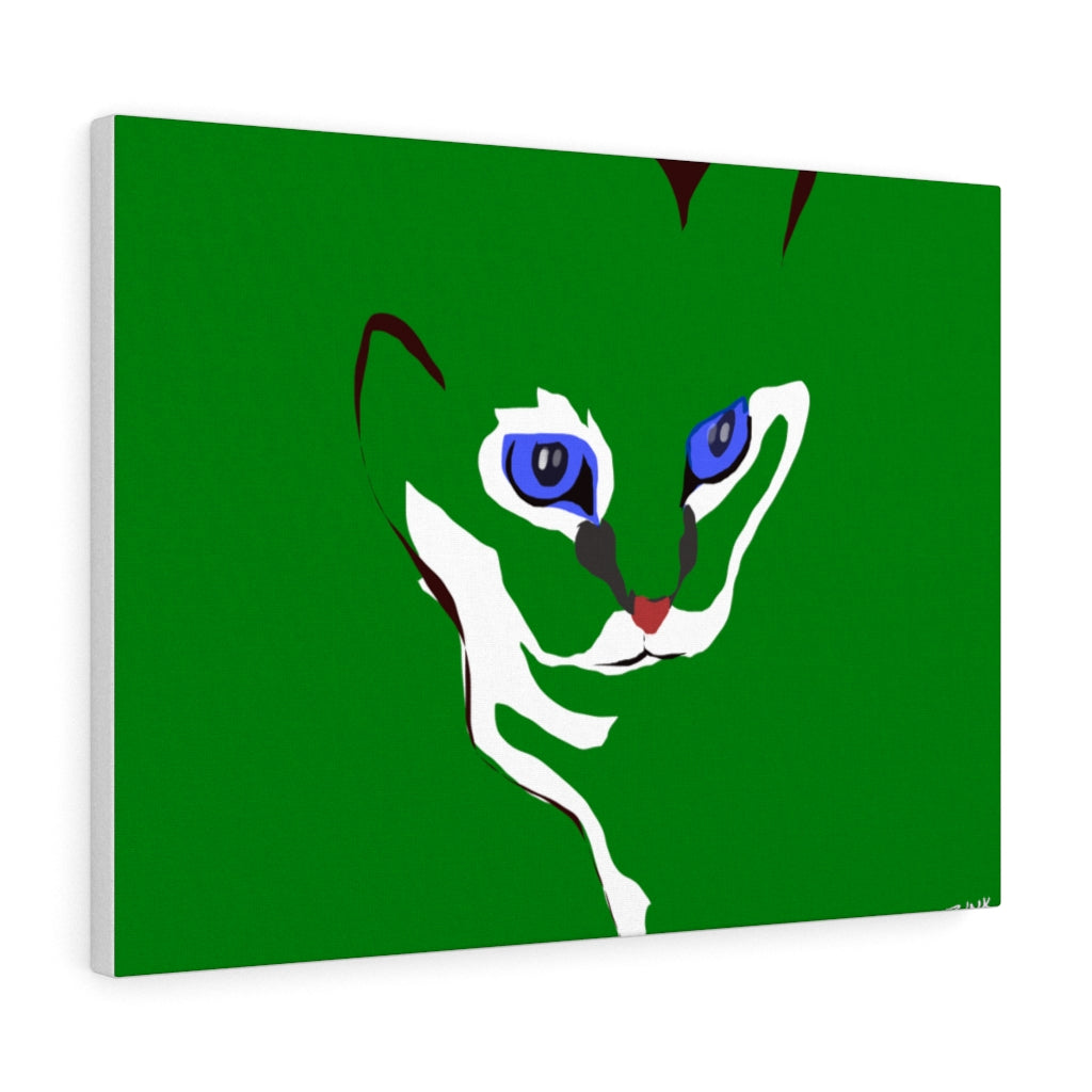 Cat Design - Green Canvas Gallery Wraps