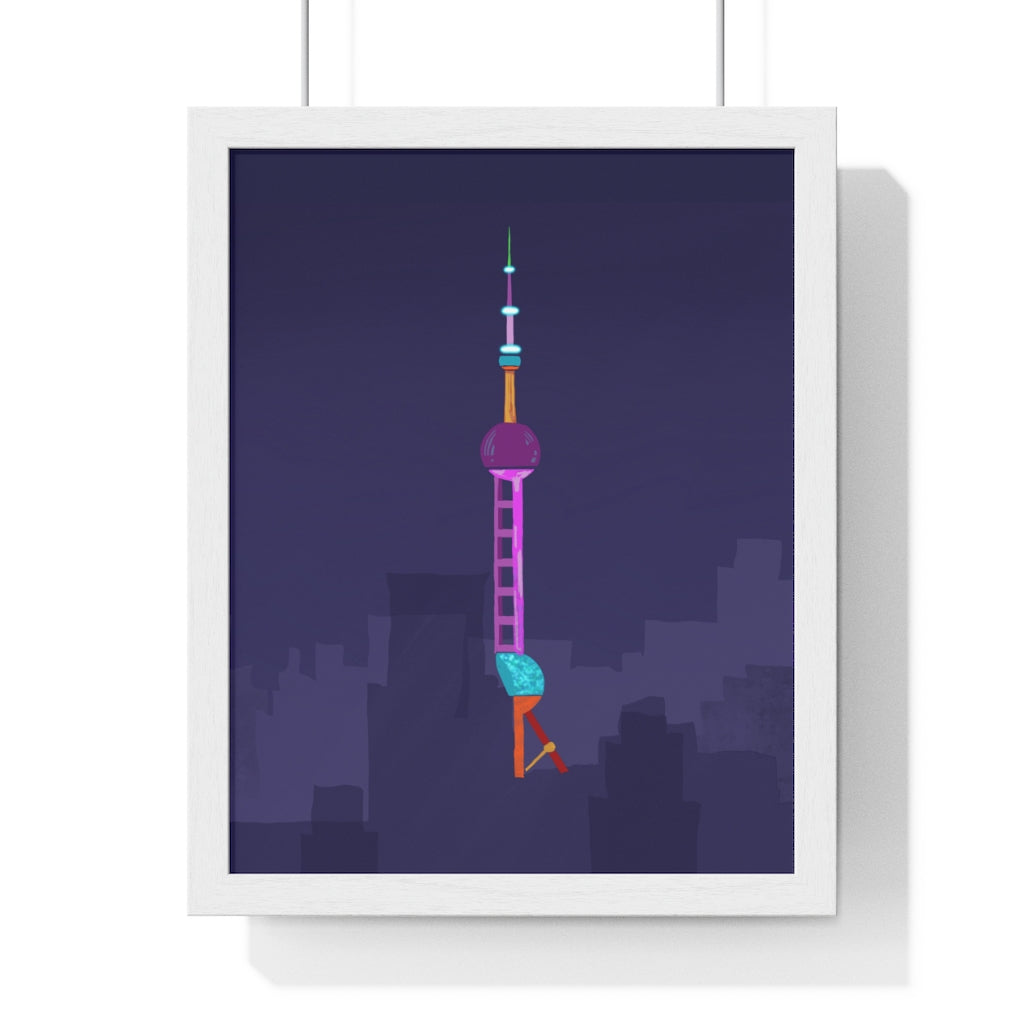 Skyline Tower - Premium Framed Vertical Poster