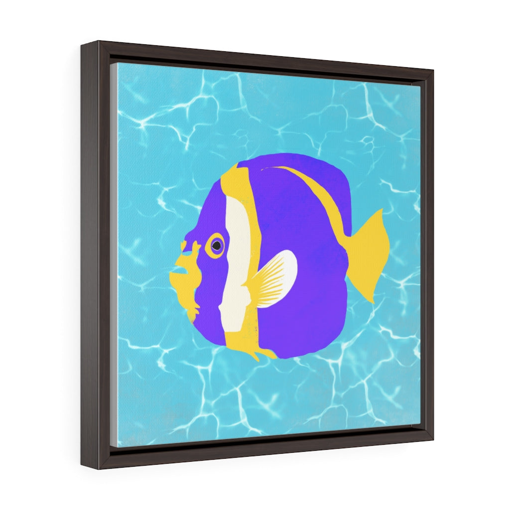 Fish - Square Framed Premium Gallery Wrap Canvas