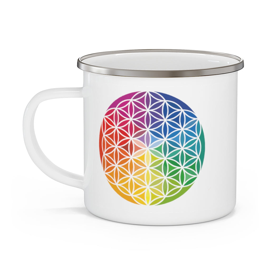 Enamel Camping Mug - Flower of Life