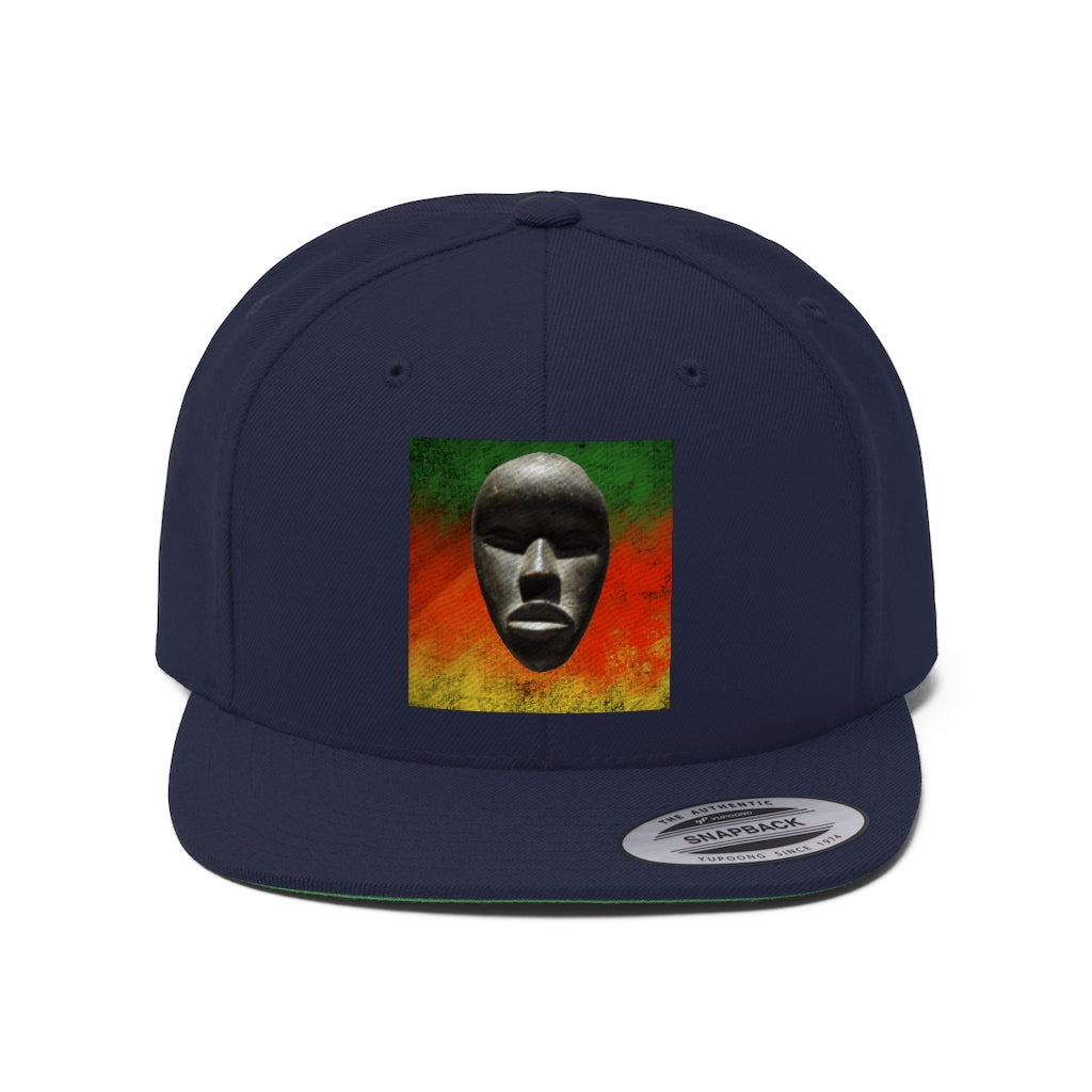 African Mask - Unisex Flat Bill Hat