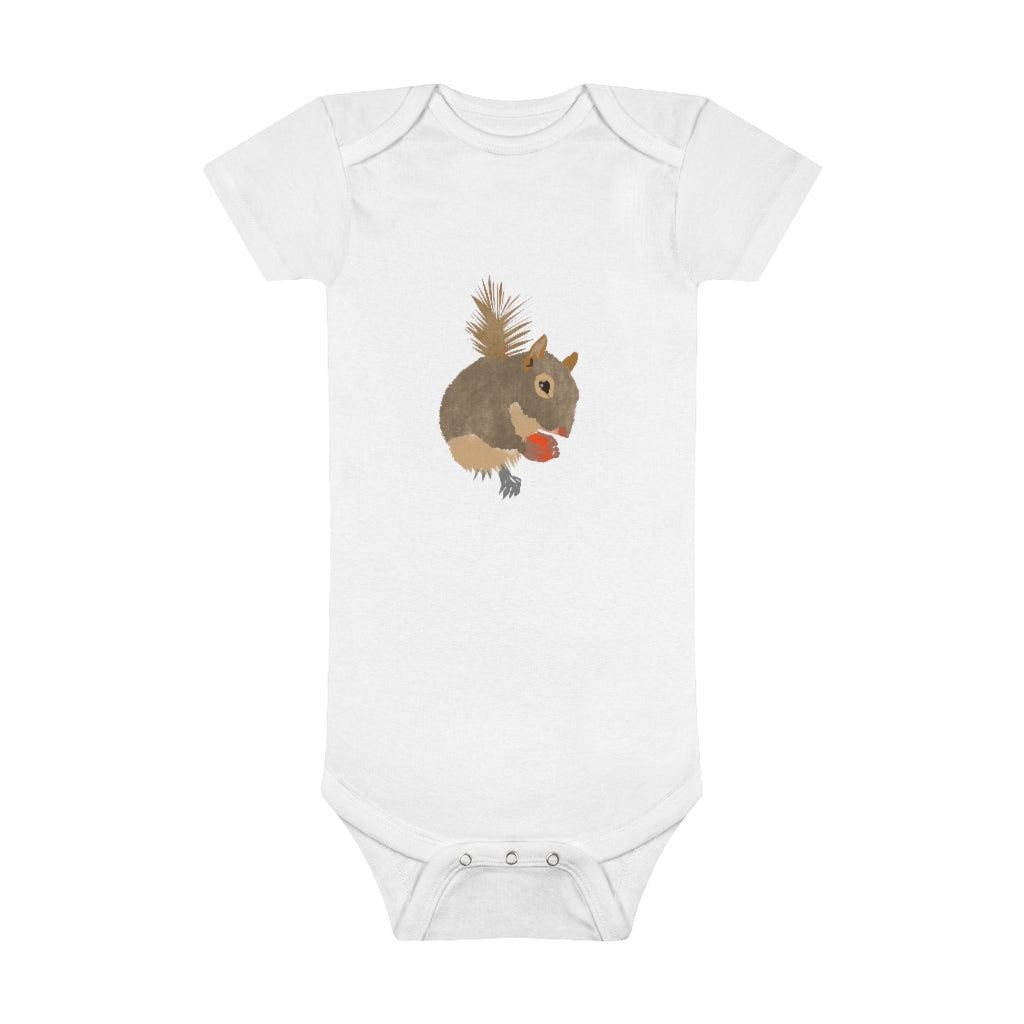 Onesie® Organic Baby Bodysuit - Squirrel Design