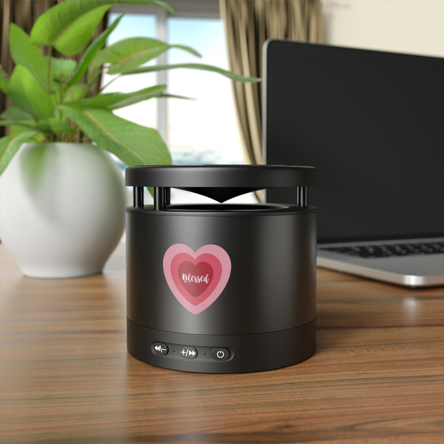Metal Bluetooth Speaker and Wireless Charging Pad - Blessed Heart