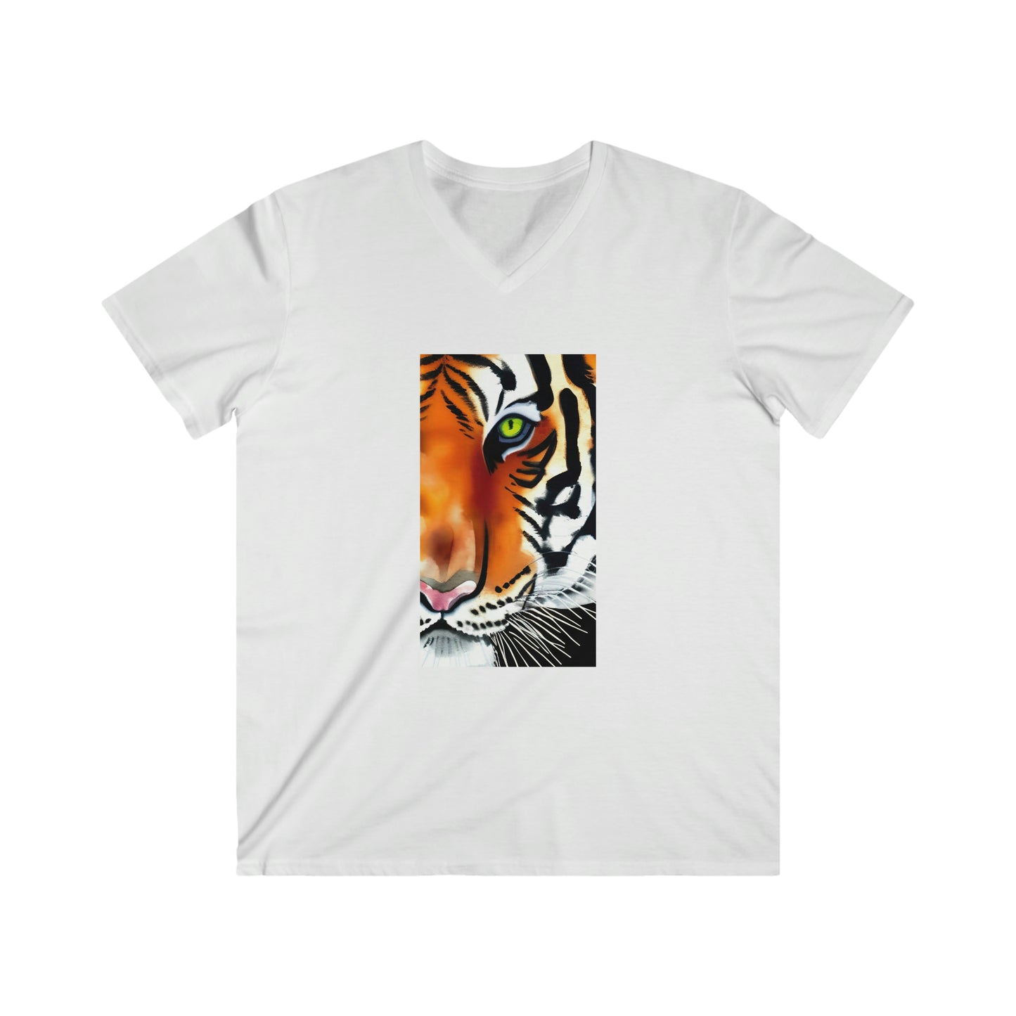 TIGER - Men's Fitted V-Neck Short Sleeve Tee