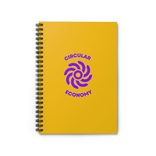 CIRCULAR ECONOMY - Spiral Notebook - Ruled Line - Yellow Cover
