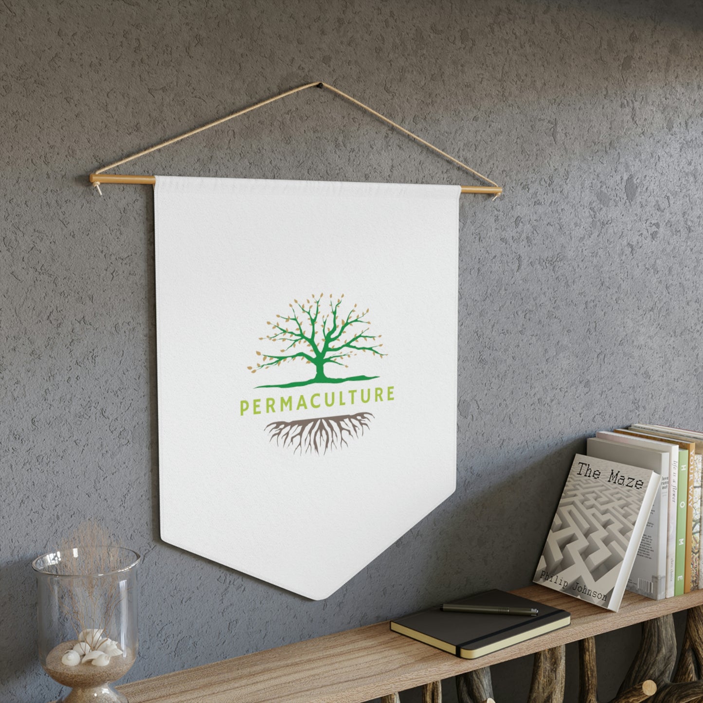 Permaculture Pennant - White