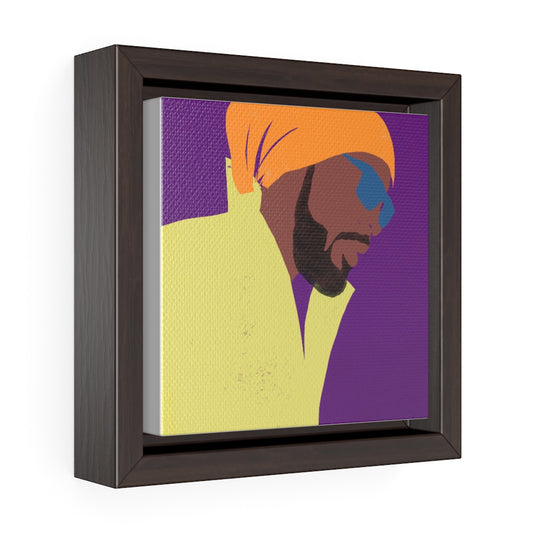 Face Profile - Square Framed Premium Gallery Wrap Canvas