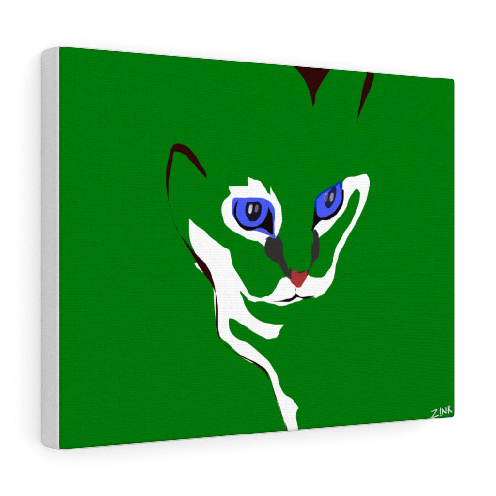 Cat Design - Green Canvas Gallery Wraps