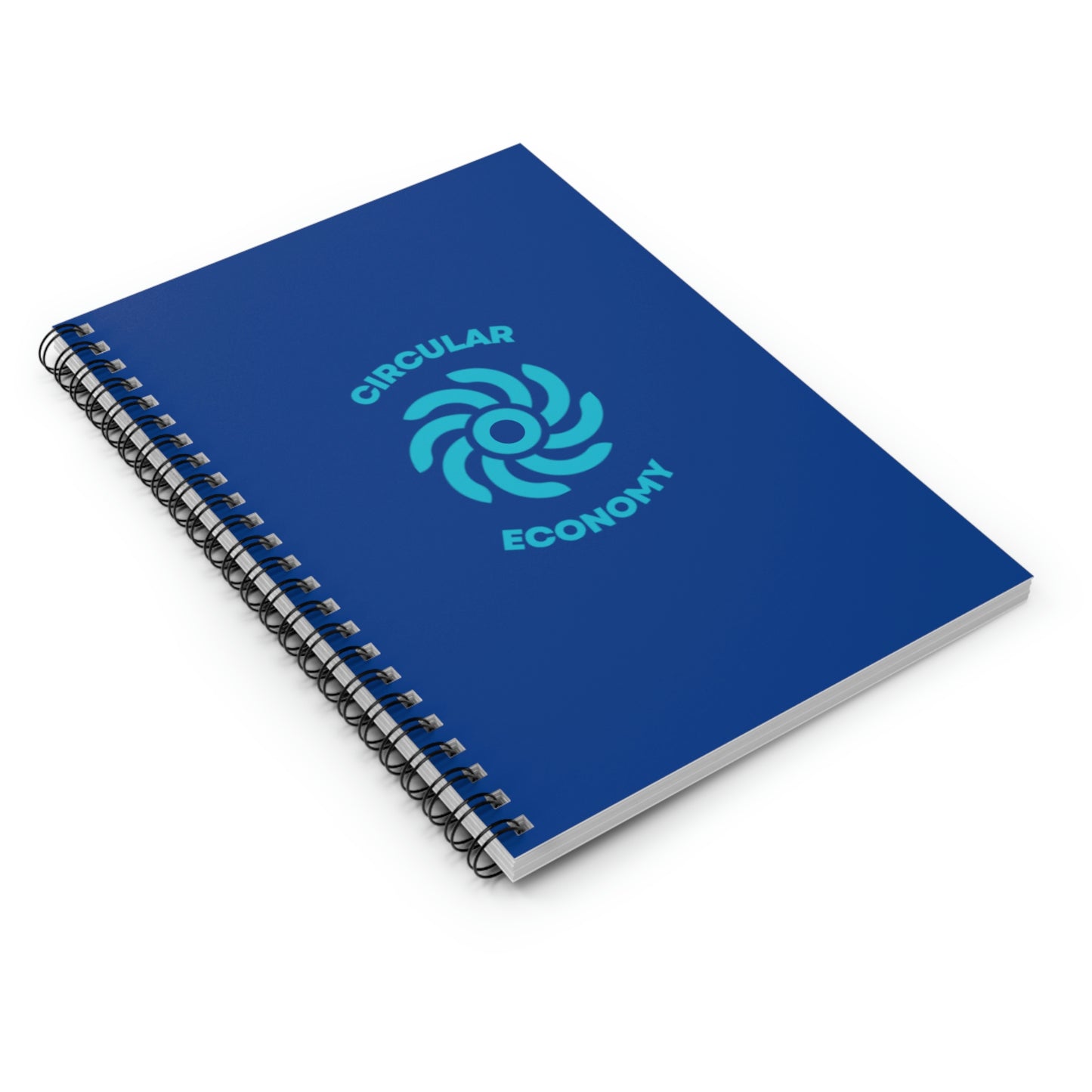 CIRCULAR ECONOMY - Spiral Notebook - Ruled Line - Blue Cover